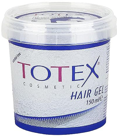 Totex Extra Strong Hair Gel 150 ml | Transparent Clear Gel | Alcohol-Free Formula | Long Lasting Extra Hold | Shiny Finish Styling Gel for All Hair Types