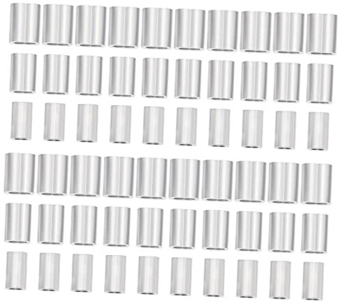 SOLUSTRE 180 Stk Seilhülse Aus Aluminiumdraht Seilkabelenden Crimpen Aderendhülse Aderendhülse Aluminium-drahthülsen Drahtseilhülse Aderendhülsen Crimpen 8-loch-ärmel Bausätze Adapter Ring
