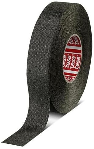 Tesa 51036 - Nastro adesivo in Tessuto PET per Cablaggi, Protezione all’Abrasione, Alte Temperature, Massima Flessibilità, Senza Solventi, Perfetto per Applicazioni Motore (19 mm x 25 m)