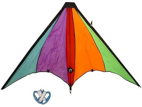 Aquilone Acrobatico a 2 Cavi per Iniziare Dimensioni 115 x 50 cm Stunt Kite per Bambini, Ragazzi e Adulti