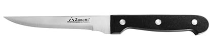 Zanetti, Coltello per Disossare Modello Classic, Coltello Acciaio Inox Finitura Mat, Lama 16 cm, Spessore 1.5 mm, Coltello Cucina, Coltello Disossatore, Manico Rivettato