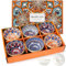 Qudubuy Bohemian Style Serving Bowls Set of 6 Ceramic Kitchen Tableware - 10oz/300ml Porcelain Salad Bowl for Dip, Cereal, Soup, Rice, Desserts & Snacks - Dishwasher & Microwave Safe