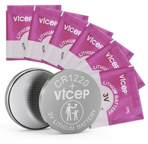 ViCep Paquete de 6 Pilas CR1220 Pila Boton CR 1220 de Litio 3V