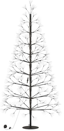 VA-Cerulean LED-ljusträd, fyrverkerier, 150 cm, julgran med ljusslinga, dekoration, belysning, julgran, dekorativt träd, ljus, för inomhus- och utomhusfest, kallt vitt