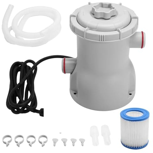 VXDEFP Pool Filter Pump, 330 GPH Paddling Electric Pool Filters Small Pool Filter Pump Pond, swimming pool, paddling pool