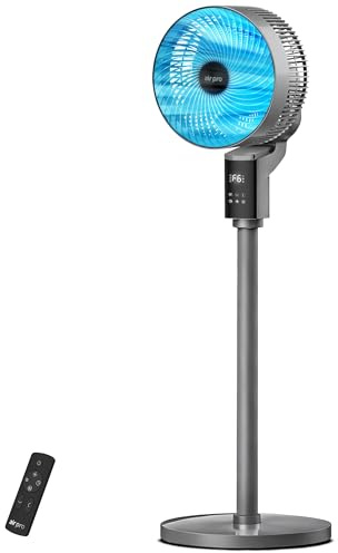 Air Pro 12 Pedestal Fan SmartVoice™ & Remote Control 3D Oscillation 12 HR Timer Quiet Copper Motor Air Cooling & Circulator Height Adjustable Fan- Small Fan with 6 Speeds 4 Modes Office Home Bedroom