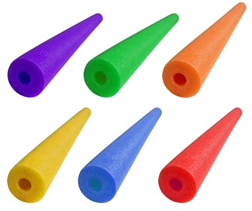 6 Piezas Churro De Piscina, Churro Natacion, Flotador Piscina Churros Tubos Flexible Apto para Niños Y Adultos, para Juegos Y Entrenamiento Acuático