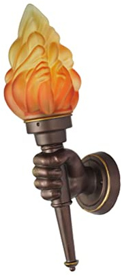 Retro vägglampa E27 väggfacklor vintage vägglampa kreativ facklabelysning glasskärm rustik dekorativ halllampa vardagsrumslampa barnrum vägglampa lantlig stil, högerhänt
