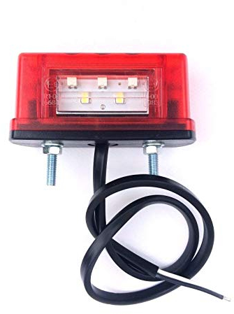Fristom Luz LED para matrícula, iluminación de matrícula, para remolques, maquinaria de construcción, autocaravanas, tráiler, caravanas, camiones.