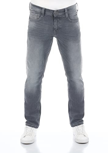 Mustang Oregon Pantalon en denim, extensible, en coupe fuselée, 99 % de coton, bleu, gris, noir, taille :W30-W40 - Gris - W36
