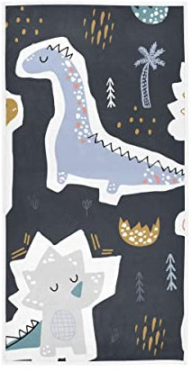 GAIREG Kindliches Dino-Muster Gästehandtücher für Badezimmer, Handtücher für Badezimmer, Dusche, Hotel, Spa 15 x 30 Zoll