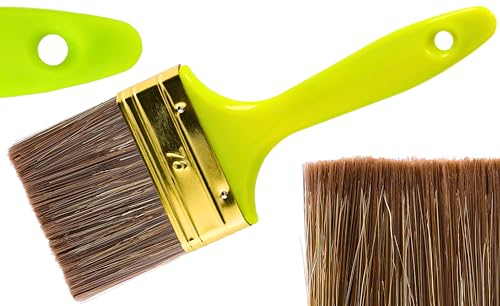 ToolSpace Lasurpinsel für Acryl- und Beizfarben - 1 Flachpinsel 76mm - Synthetische Borstenpinsel für den Hausgebrauch, Möbelmalerei und Lackierung