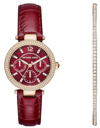 Michael Kors MK6451 Ladies Parker Watch and Bracelet Gift Set