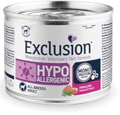Exclusion Hypoallergenic all breeds per cani adulti di tutte le taglie, gusto MAIALE e PISELLI, ipoallergenico | 6 scatolette da 200 grammi l'una.