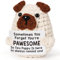 Calkkrer Inspirierende Positive Geschenke, Gehäkelte Kuscheltiere Hund, Glücksbringer und Taschenumarmung, Emotional Support Geschenk, Mutmacher Geschenk für Geburtstag