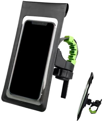 Supporto girevole per telefono da bicicletta, 1 supporto impermeabile per smartphone da bicicletta, supporto touch a 360°, supporto universale per bici da corsa, mountain bike, scooter e moto
