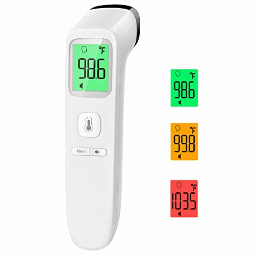 Goodbaby Ohrthermometer Fieberthermometer Kontaktlos Infrarot Stirnthermometer für Babys und Erwachsene mit Fieberalarm, LCD-Bildschirm und Speicherfunktion