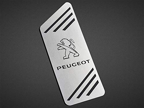 Fußstütze Stahlabdeckung für Peugeot.2008 II & 208 II 1 Stück Auto Sport Fußablage Fußpedal Pedal Edelstahl Gebürstet Zubehör