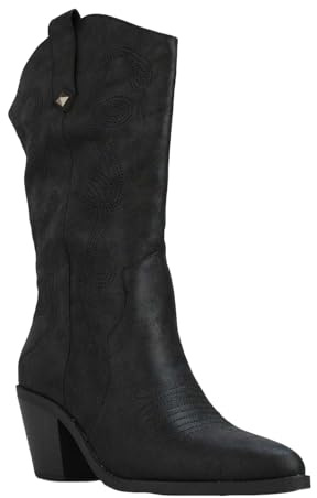 Rocket Dog Womens Feria Western Boot, Black, 6 UK
