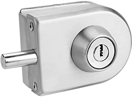 Serrure Porte En Verre Sans Perçage,Serrure Porte Vitrée,Glass Door Lock With Key,Serrure De Porte En Verre,Serrure De Porte En Verre Sans Cadre 10~12Mm Serrure De Porte En Verre En Acier Inoxydable A