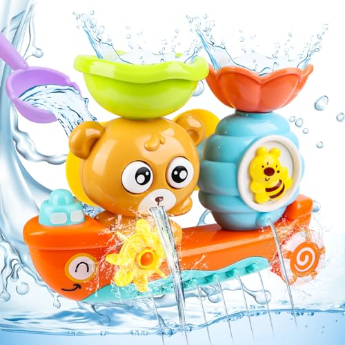 badewannenspielzeug,wasserspielzeug kinder,Kinder Wasser Dusche Badespielzeug,Baby Badespielzeug mit Saugnäpfe,Kinder Badespaß Geschenk Mädchen Junge für ab 2 3 4 5 6 Jahre