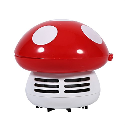 WOHPNLE Mini Aspirateur De Bureau, Aspirateur Mignon, Aspirateur De Bureau Portable, Balayeuse De Bureau, Nettoyeur De Poussière pour Le Nettoyage De Table, Gomme, Déchets, Miettes, Cheveux(Rouge)