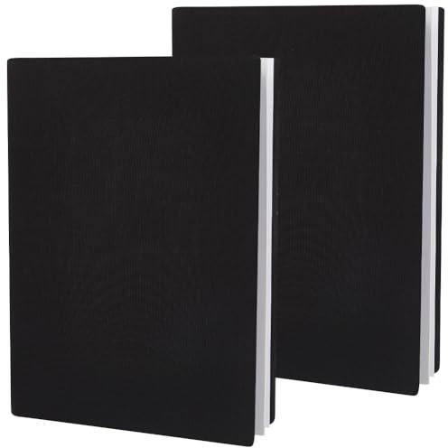craspire 2Pcs elastische Buchabdeckungen schwarzer Buchabdeckungsschützer 7 x 13 Zoll Stoff dehnbar bis zu 7 x 9 Zoll Notebook Wrap Sleeve Rechteck Wiederverwendbare Schutzhülle für Hardcover Bücher