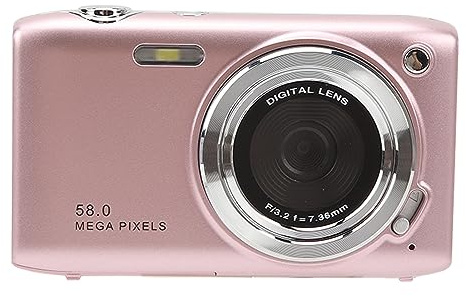 Digitalkamera 58MP 4K HD 16x Zoom Macro Timed Photography Digital Video Camera för Olika Scener (Rosa)