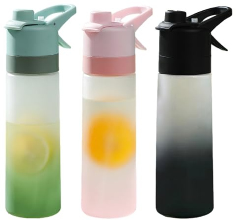 Botella de bebida de niebla, 650 ml de niebla y bebida de agua de neblin-a, botella de agua deportiva con niebla de aerosol, botella de niebla portátil para el entrenamiento de ciclismo en el gimnasio