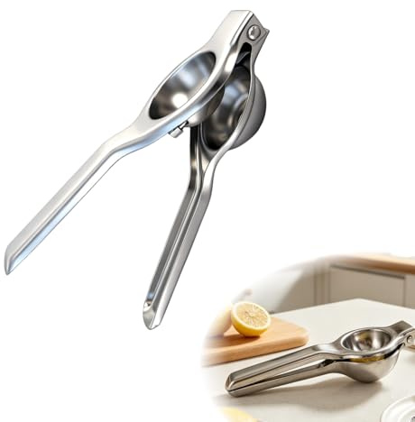 Presse Citron Inox Manuel7.5cm, Presse Agrumes Manuel, Lemon Squeezer Robuste, Presse Agrumes Inox pour Citron, Citron Vert et Orange, Presse Citron Manuel Cuisin