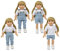 The New York Doll Collection Leichter Denim Latzhose (Overalls) passt 18 Zoll/46 cm Puppen - Puppenkleider
