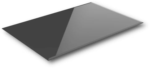 Euro Tische Plaque en Verre 90x60cm pour poêle à Bois et Table en Verre à facettes, Plaque de Protection avec Verre de sécurité trempé de 6mm Plaque pareétincelles, de cheminée (Noir)