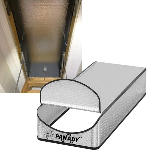 Panady Attic Stairs Insulation Cover - 25 x 54 x 11 - Class A Fireproof Attic Tent Insulation Cover - Attic Door Insulation Cover - Attic Stairway Insulator - Attic Ladder Insulation Cover