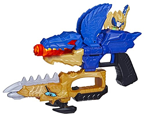Power Rangers Dino Fury Gold Fury Blade Blaster Superhero Costume Accessory Combining Toy With Electronics Ages 5 and Up