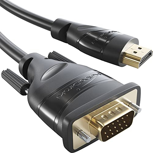 KabelDirekt – Cavo adattatore HDMI-VGA – 2 m (High Speed HDMI/D-Sub 15, cavo monitor per collegare PC, laptop e altri dispositivi a schermi VGA a Full HD/1080p e 60 Hz)