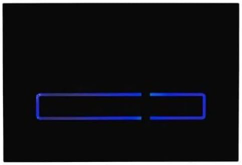 Tavistock Black Glass Contactless Sensor Dual Flush Plate