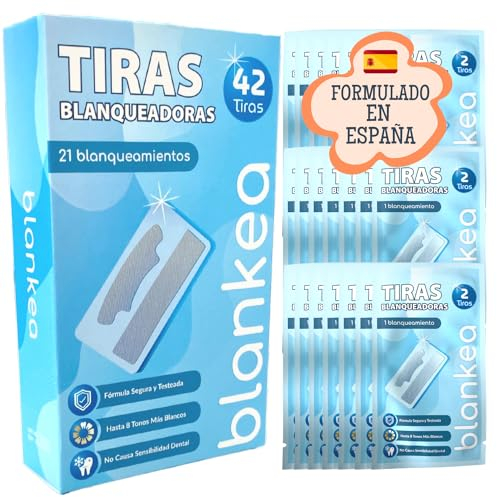 Blankea Strisce Sbiancanti Denti PAP - 42 Strisce, 21 Sessioni di Sbiancamento dei Denti - Sbiancamento dei Denti Senza Sensibilità Dentale - Sbiancamento Dentale Professionale a Casa Senza Perossidi