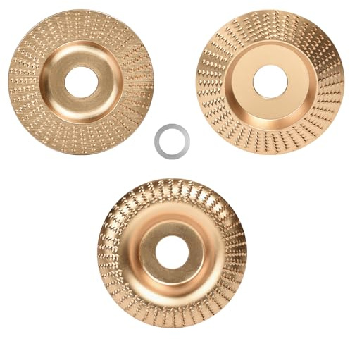 Juego de 3 discos abrasivos de madera para amoladora angular, disco para tallar madera y metal duro, herramienta de carpintería, 100/22 mm