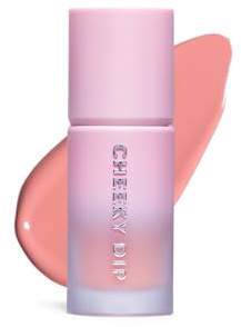 W7 Cheeky Dip Liquid Blusher - Pigmented Colour For Cheek Makeup - Satin Matte Finish - Skinny Dip (Pink)