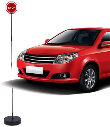 Haofy Sensore del Segnale di Stop di Parcheggio a LED Lampeggiante, Promemoria Migliorato, Pali Regolabili, per Parcheggio in Garage