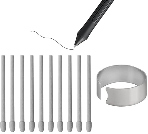 10X Originale Felt Spitzen Kompatibel mit Wacom Pro Pen 2/Slim/3D&Classic Pen, Mobile Studio Pro(DTHW1320/1620),Cintiq Pro(DTH1320/1620/2421/3221&DTK2421),Cintiq 16(DTK1660/1661),Intuos Pro