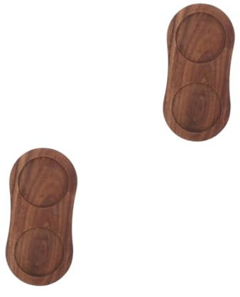 MAGICLULU 2pcs Sleek Wood Base for Pepper Grinder Enhance Your Kitchen Salt Pepper Mills Display