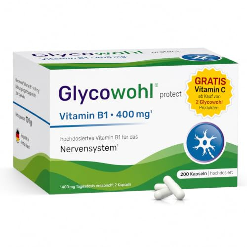 Glycowohl Vitamin B1 – 400 mg pro Tagesdosis – 200 Kapseln
