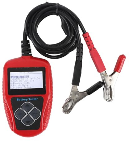 Starrypxl Testeur de batterie de voiture Testeur de automobile numérique Analyseur de batterie 12 V Outil de test de de démarrage pour tous les véhicules Compatibilité universelle