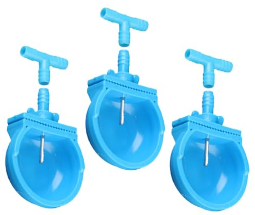 ifundom Dispenser di Acqua Automatico per Coniglio 3 Pezzi Colore Blu in Plastica Design da Appendere Gabbia Facile da Pulire senza Bagnare Pelo