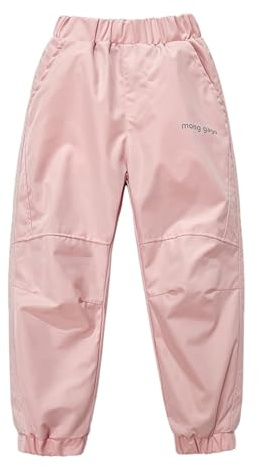 Generisch - Pantalón de nieve para niñas para actividades invernales, pantalón de esquí para niños con forro polar térmico, ropa de exterior para climas fríos, pantalones Softshell, aventura, Rosa