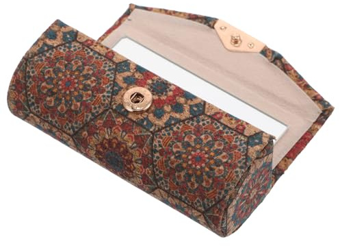 minkissy Portarossetti Organizzatore con Specchio Scatola per Rossetto e Trucchi Astuccio Vintage Portatile per Cosmetici e Gioielli