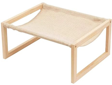 da campeggio per animali domestici - Costruzione in legno naturale Durevole, confortevole posto per dormire per gatti, copertura rimovibile, tappetino per animali domestici adatto a tutte le c