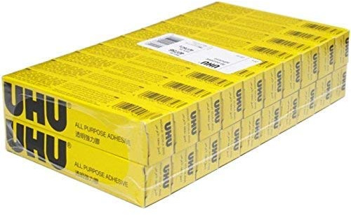 UHU 20 x ALL PURPOSE GLUE 20ml EXTRA STRONG CLEAR ADHESIVE [Pack of 20 Tubes]