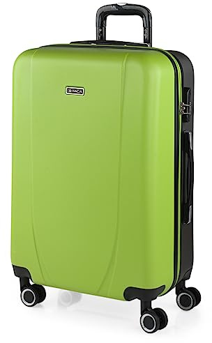 ITACA - Valise Rigide Grande Taille 158 cm - Bagage Soute 23 kg Solide ABS - Trolley Valise Moyenne - Bagage Taille Moyenne. Cadenas à Combinaison ., Pistache-Anthracite
